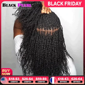 Noir perle haut péruvien crépus bouclés Mini torsion cheveux...
