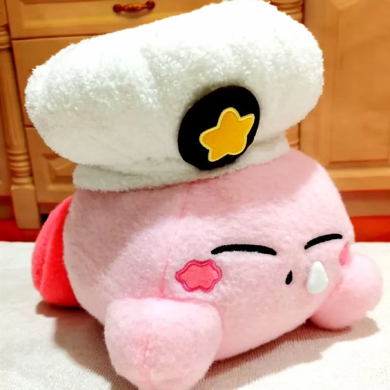 Kirby Anime Game Curly Chef Squint Plush Toys Cartoon Sofa Pillow Kawaii Plushies Dolls 30cm Collection Girls Birthday Gifts