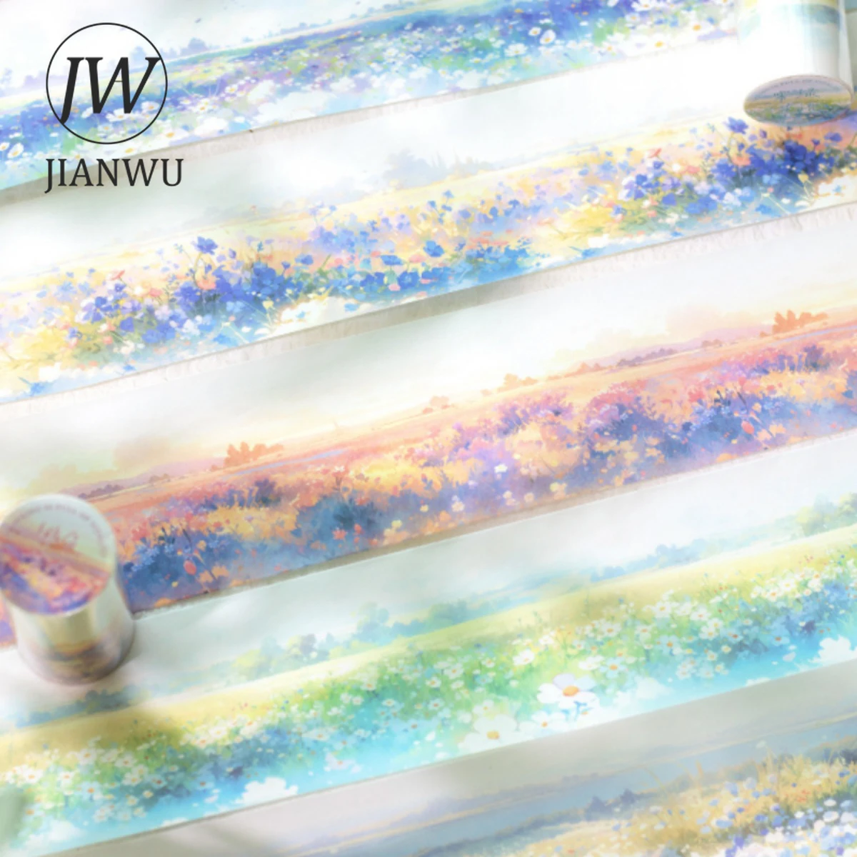 JIANWU 74mm*200cm Spring Series Vintage Flower Material Collage Washi Tape Creative DIY Journal Stationery