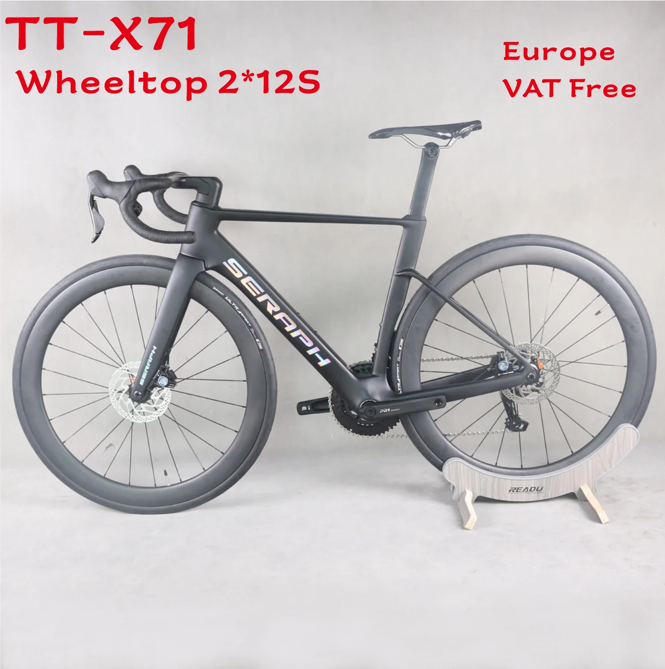 Leichtes Vollcarbon-Rennrad mit WheelTop Wireless Elektro-Schaltgruppe und Carbonrädern TT-X71
