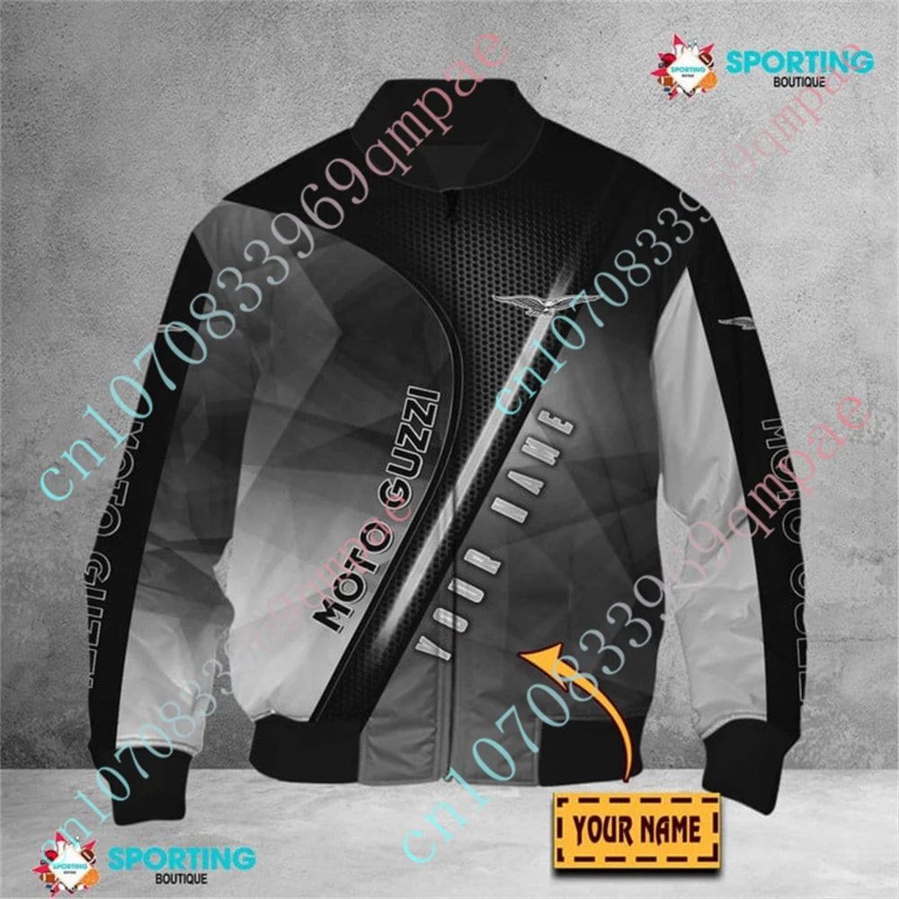 Moto Guzzi Clothing Harajuku Parkas Windbreaker Thick Coats Bomber Jacket Techwear Baseball Uniform Jackets For Men Custom Logo