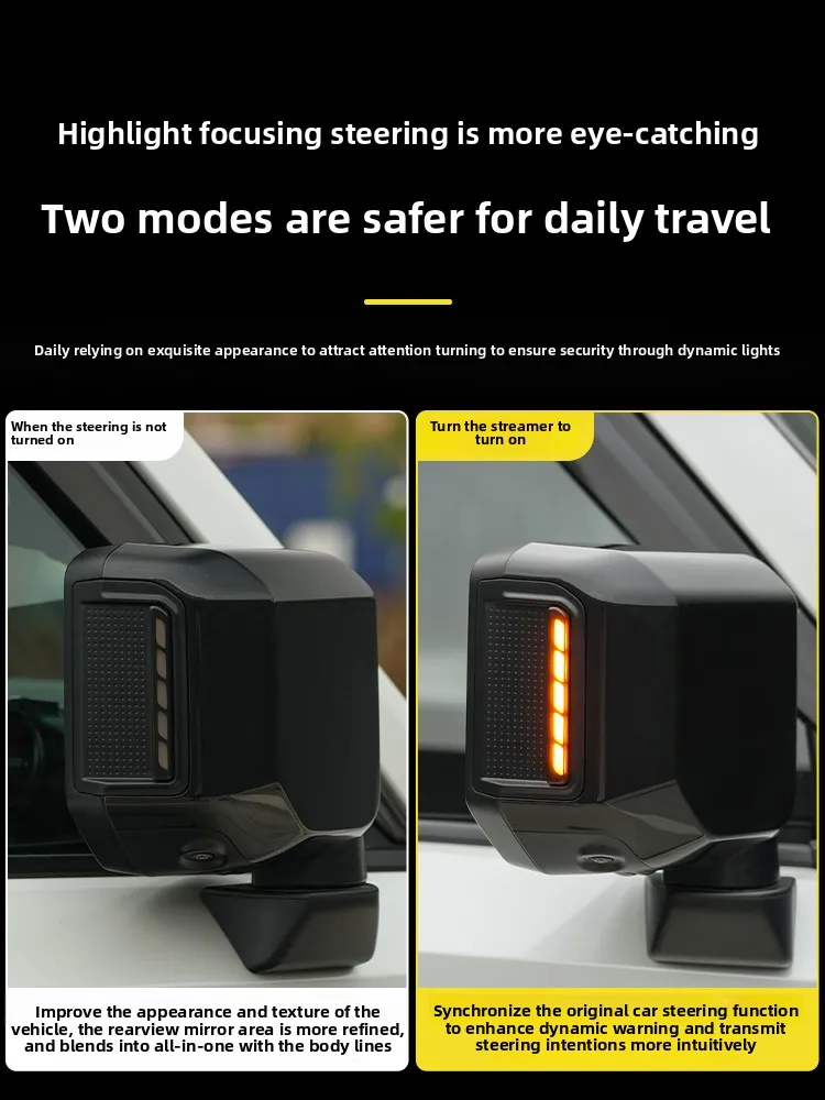 لتويوتا لاند كروزر LC250 برادو 2024 2025 سيارة الجانب مرآة الرؤية الخلفية مؤشر ديناميكي الوامض Led تتدفق بدوره مصباح إشارة