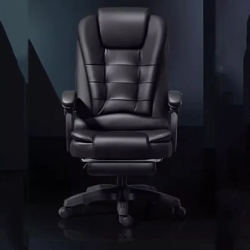 Tall Comfortable Black Office Chair Recliner Luxury Leather High Modern Office Chair Gaming Room Silla De Oficina Furniture