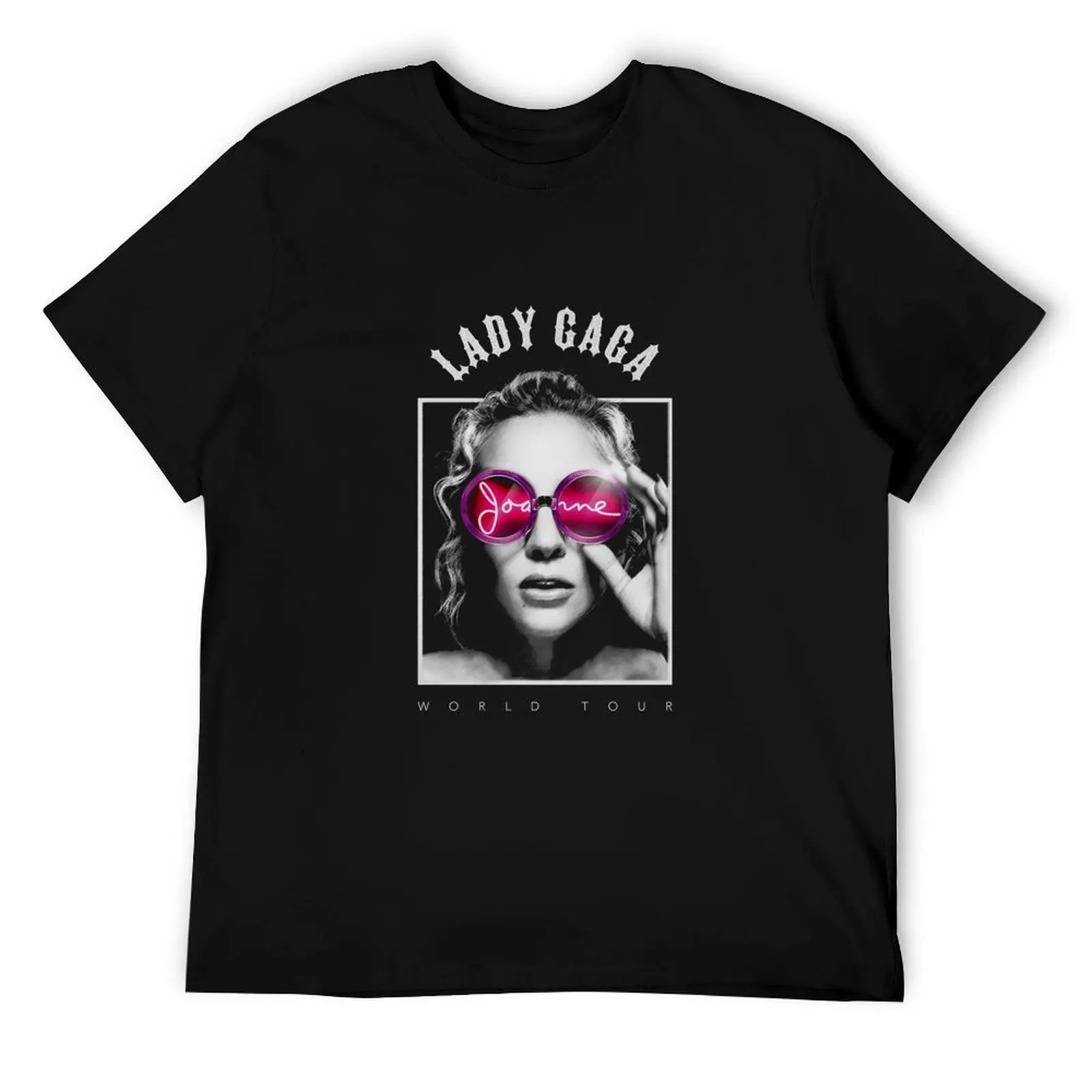 

Ladys Gagas Joanne World Tour B&W, Ladys Gagas T-Shirt t shirt for man man t shirt summer t shirt custom print T-Shirt