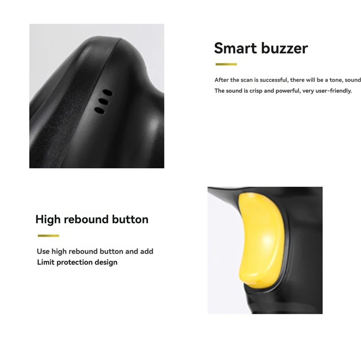 Handheld Wireless 1D 2D Scanner Barcode Scanne Wireless Bluetooth 1D 2D QR Code Reader for Supermarket