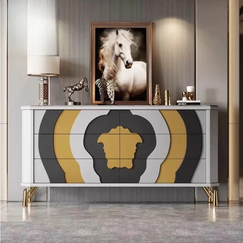 Modern light luxury dining cabinet villa luxury home designer style decorative locker customization