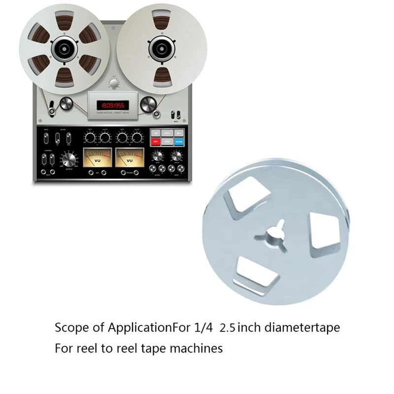 Hot AD-New 2.5Inches Takeup Reel, Open Reel Audios Metal Takeup Reel, 3 Holes Wind Resistance Holes, 2.5Inch Empty Tape Reel