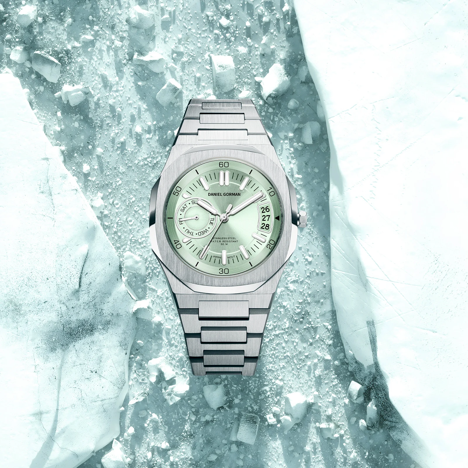 

DANIEL GORMAN Top Luxury Man Watch Date Waterproof Leather Watches For Men High Quality Round Men's Quartz Wristwatch