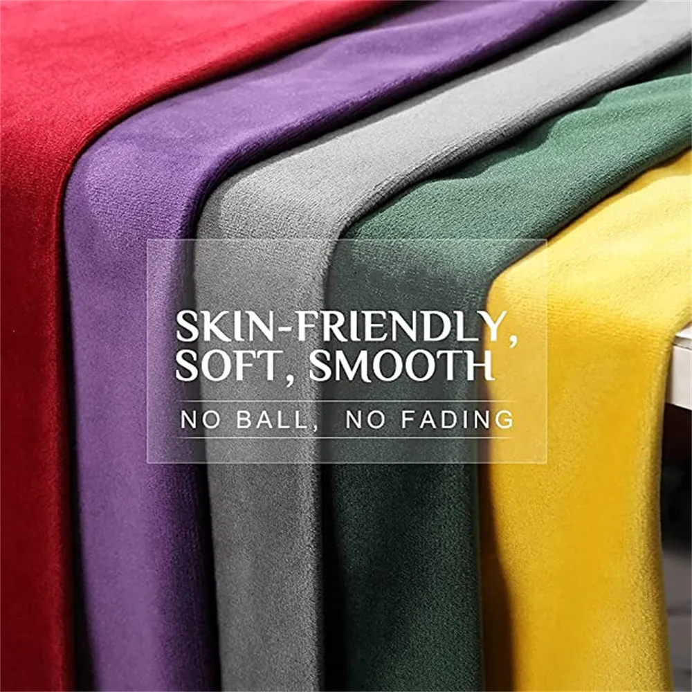 أغطية مخملية مربعة أحادية اللون ، غطاء وسادة مزخرف ، أريكة ، غرفة نوم ، سيارة ، غطاء فقط ، ناعم جدًا ، 18 × 18 بوصة