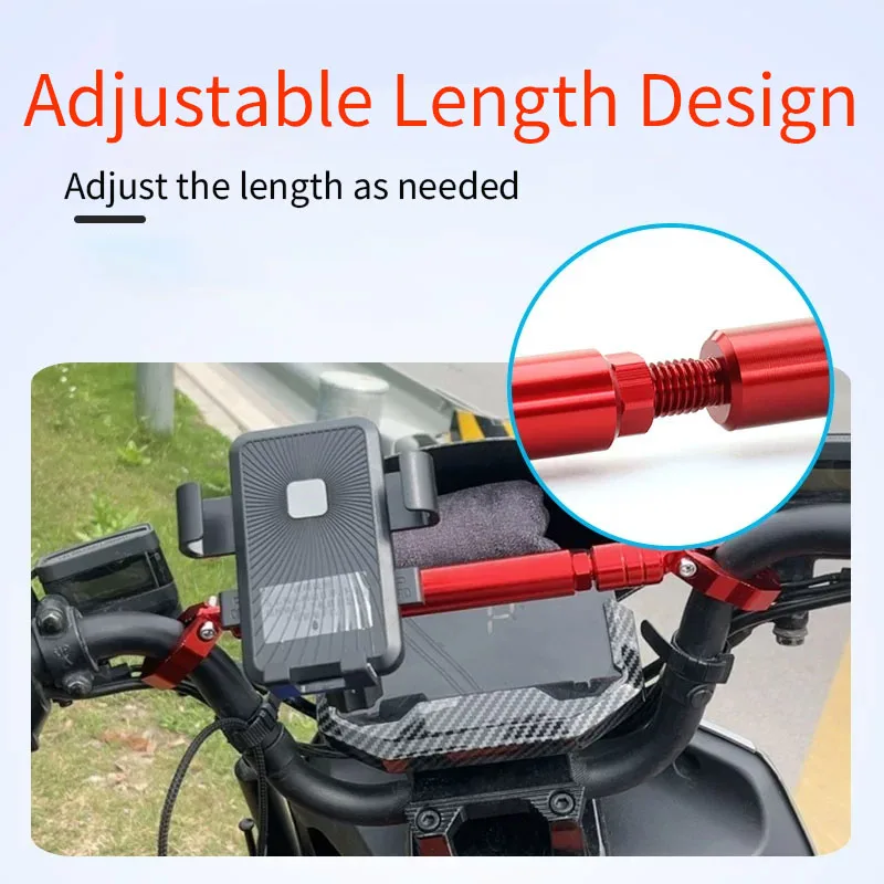 22mm Universal Motorcycle Handlebar Crossbar Adjustable Steering Damper Brace Reinforcement Rod End Caps