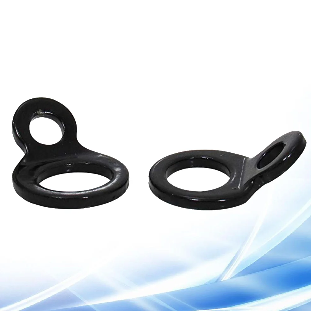 

2pcs Motorcycle Trailer Tow Hook Aluminum Alloy D-Type Front Towing Ring For Car Truck Chains Snatch Blocks Black