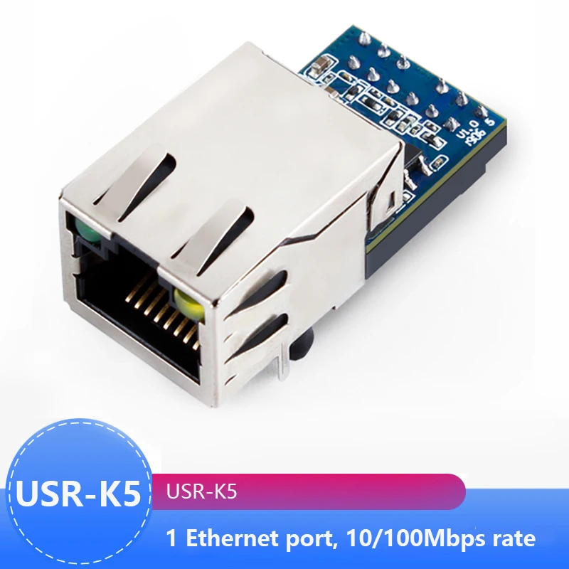 

USR-K5 UART to Ethernet Modules With tiny size Serial to Ethernet Converter Modules integrated with TCP/IP protocol
