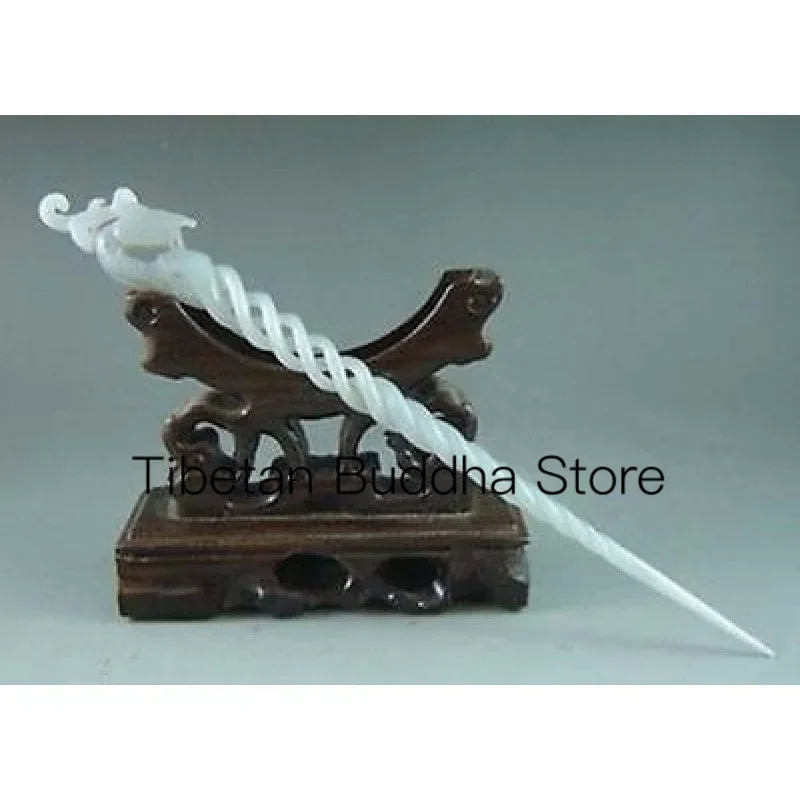 Exquisite Ancient Chinese hetian Jade Hand-carved Phoenix Hairpin