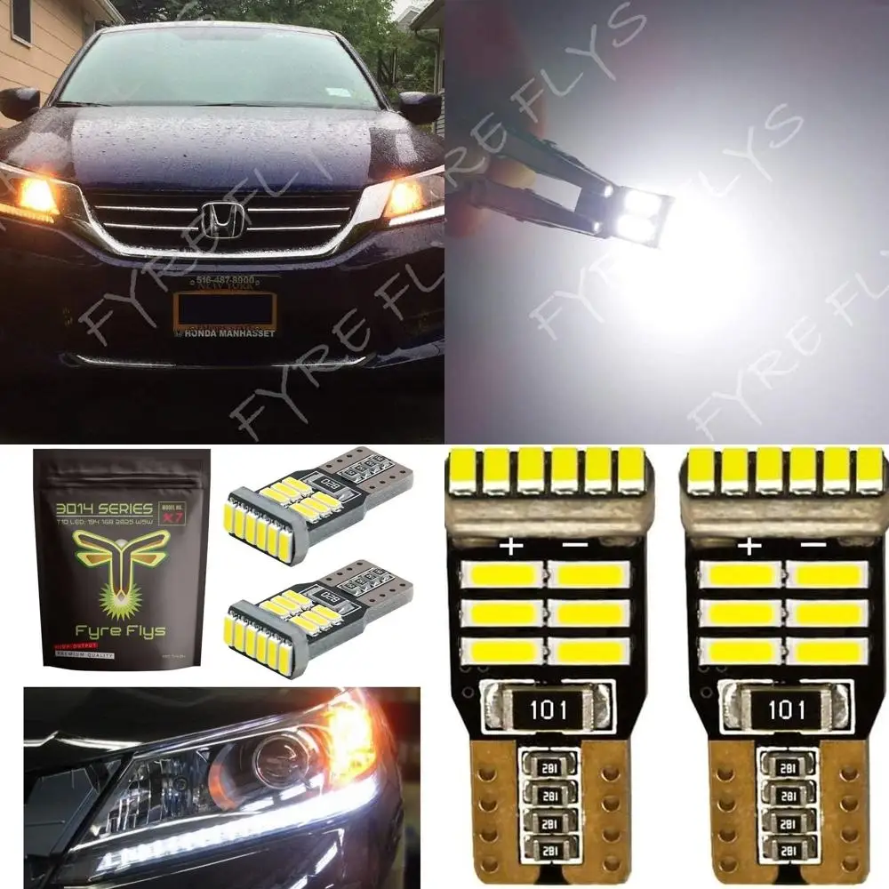 

Светодиодные лампы для фар DRL для Honda Accord 2013-2015 гг., супер яркие, 6000 К, белые, Canbus, без ошибок, серия 3014