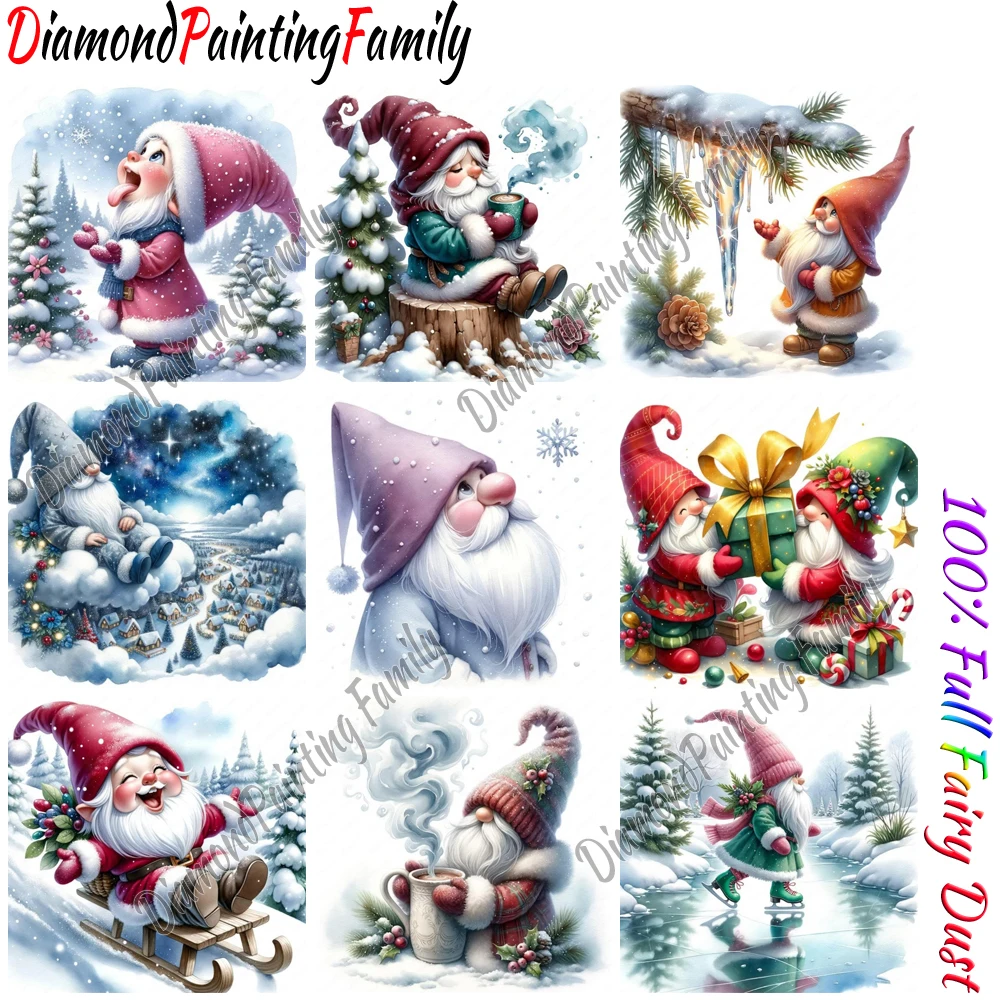

Алмазная картина Семейный Рождественский отец Полная фея Пыль Алмазное искусство Кристалл Смола Мозаика Набор для рисования AB Дрель Набор для вышивки крестом