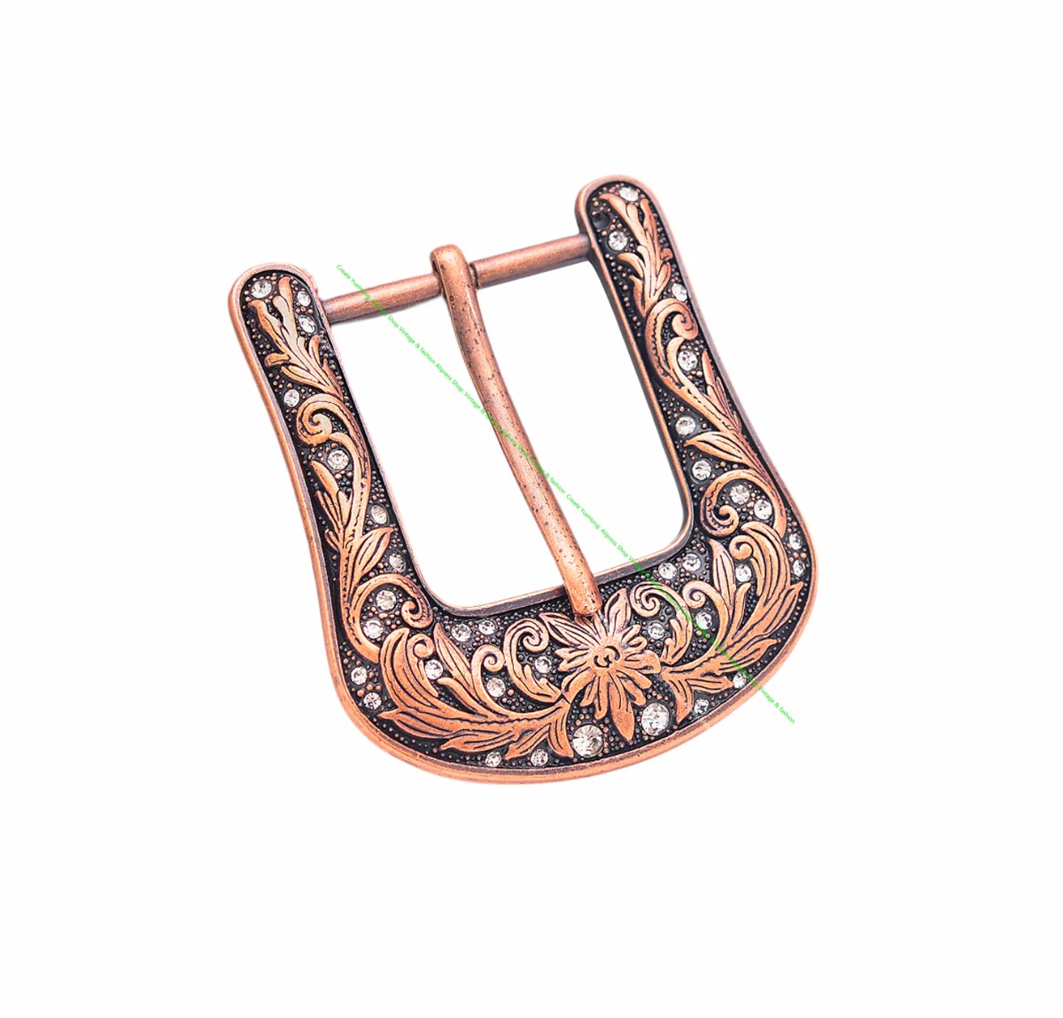 خمر الرجال النحاس الغربية كاوبوي حزام مشبك حجر الراين زهرة محفورة الحارس روديو الجلود الحرفية حزام مشبك 40 مللي متر