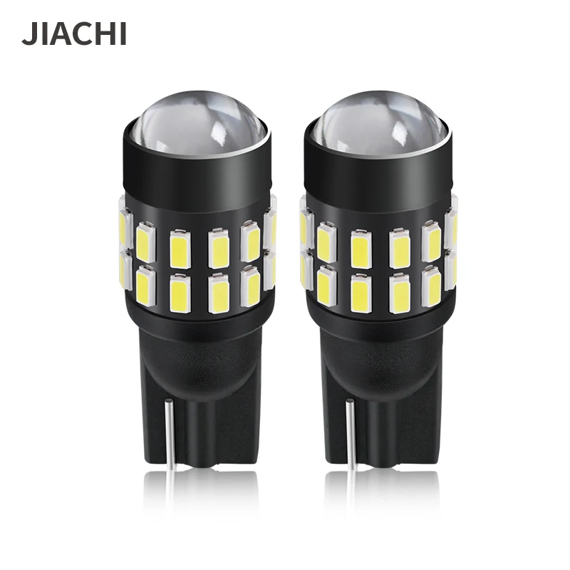 

JIACHI 50PCS Super Bright T10 W5W Led Bulb Light 168 2825 159 501 DC12-24v White Auto Car Accessories Interior Reading Lamp Lens