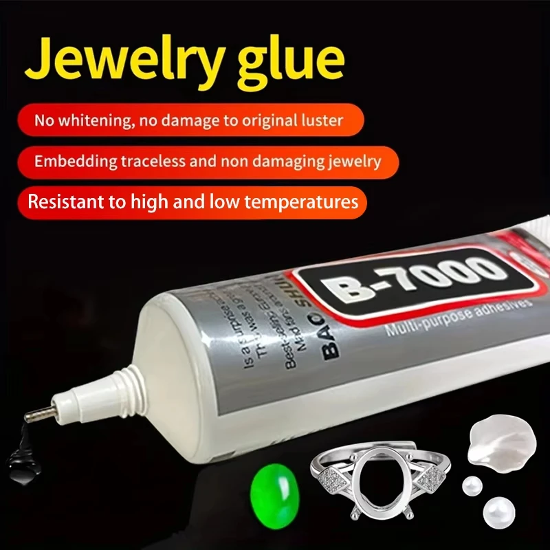 B7000 Jewelry Screen Border Glue Waterproof Clear Adhesive, Universal Glass Bonding Agent, Repair Point Drill Rhinestone DIY Bon