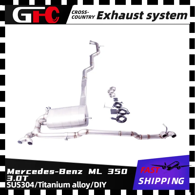GFC catback SUS304 high-performance exhaust system Electronic valve muffler for 2013 Mercedes-Benz ML 350 3.0T Diesel version