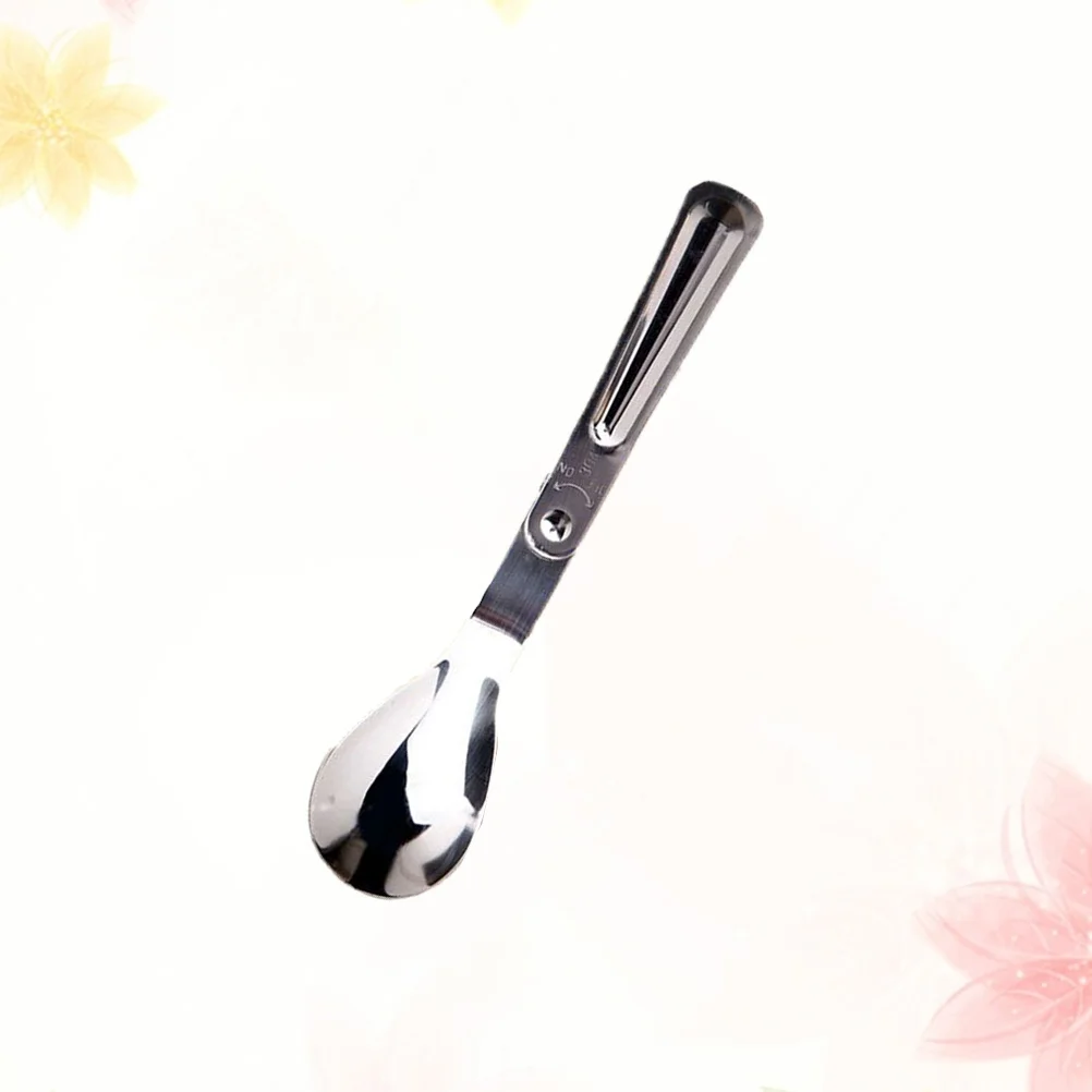 

5Pcs Stainless Steel Spoon 304 Foldable Soup Dessert Coffee Stirring Spoon Portable Camping Cutlery Silver Mirror Polish Easy