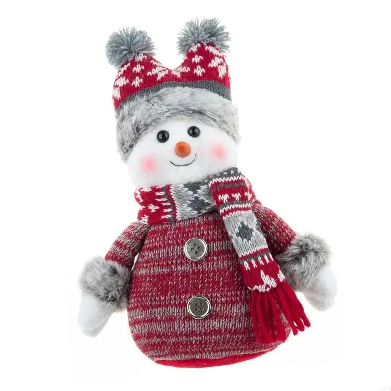62KD Hat Christmas Dolls Figure for Christmas Mantels Shelf Adornment Display