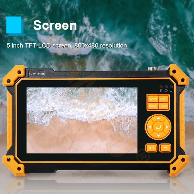 HD3100 5 pollici 8MP CCTV Tester per telecamere AHD Test Monitor TVI CVI CVBS Supporto portatile UTP PTZ Cavo di ingresso HDMI Tracer Illuminazione a LED