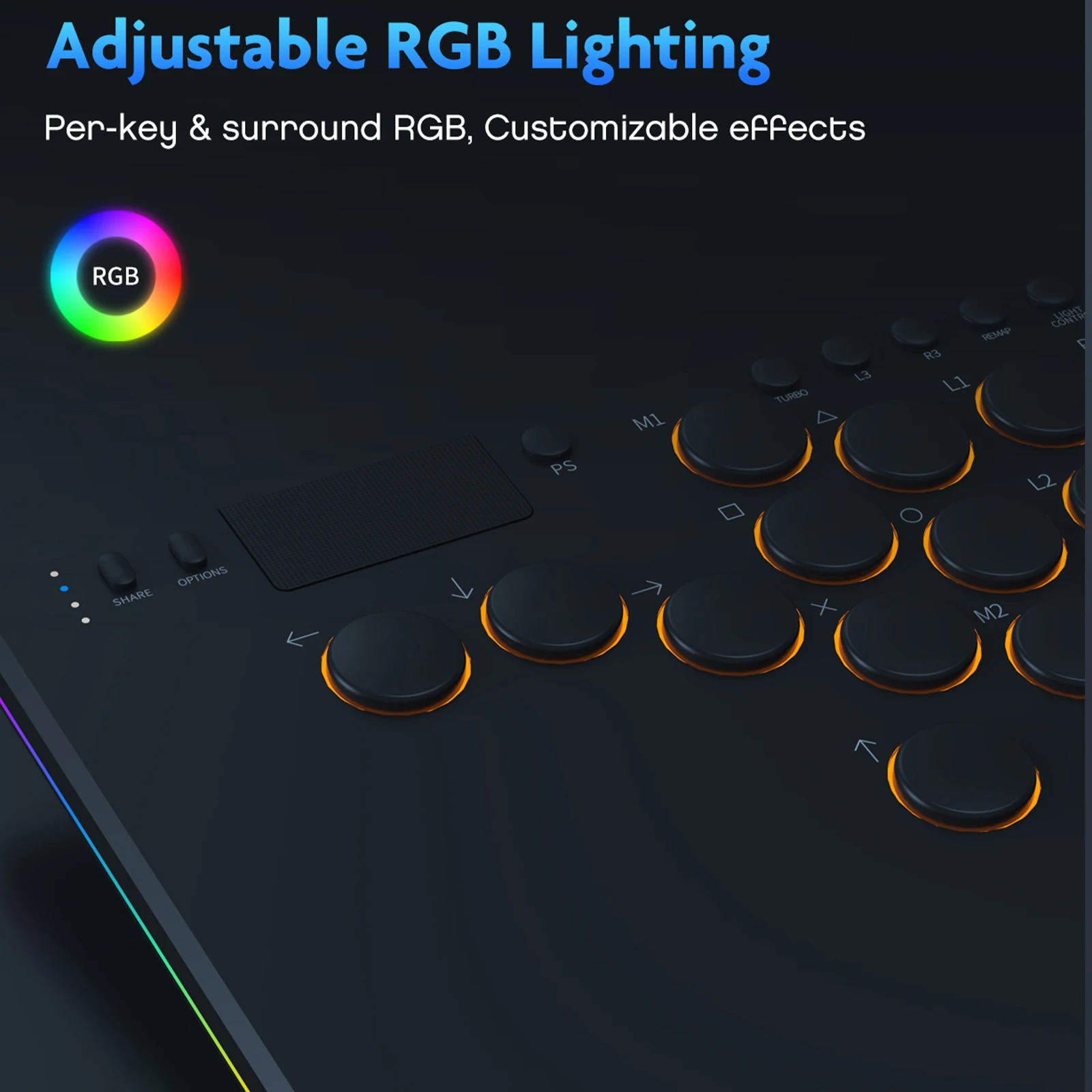 controller-arcade-a-14-tasti-con-rgb-tastiera-nera-per-giochi-di-combattimento-supporta-hot-swap-per-switch-playstation-4-gaming-su-pc