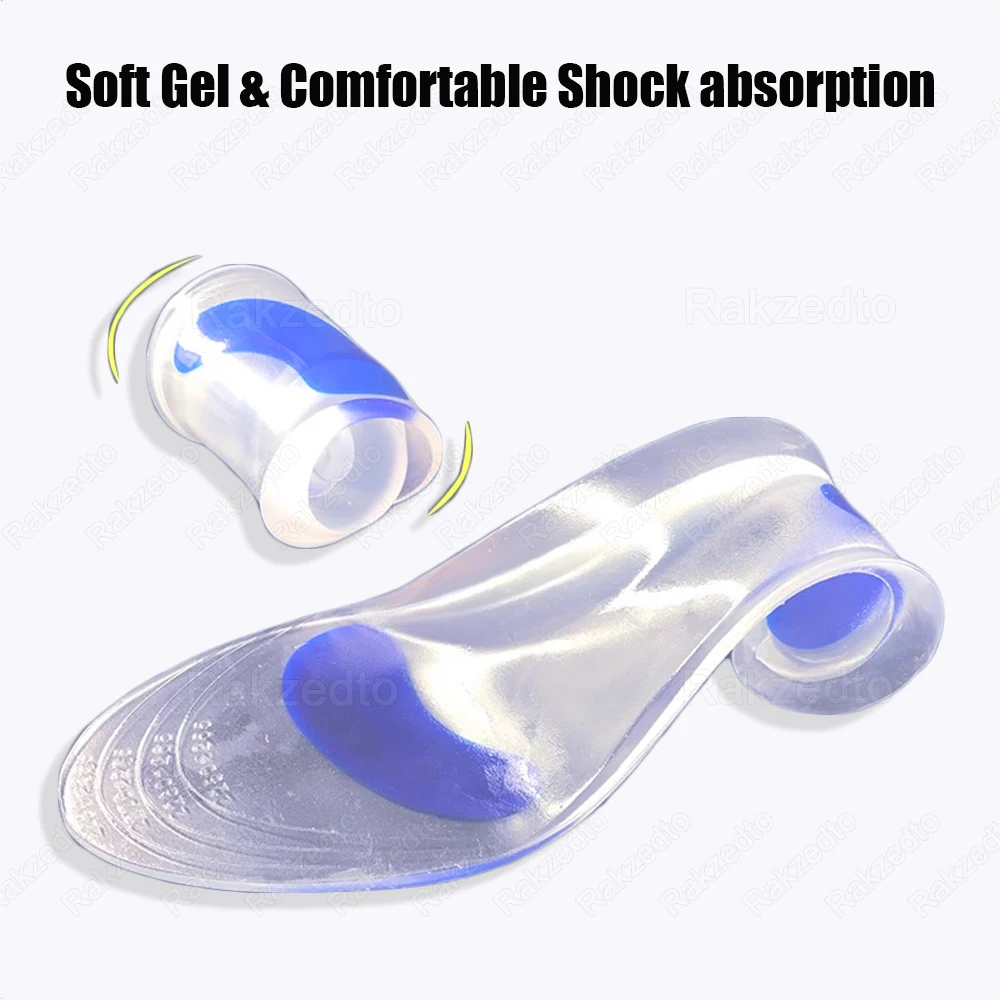 Orthopedic Insoles for Woman Man Flat Foot Arch Support Gel Medical Insole Plantar Fasciitis Relief Shock Absorption Shoes Pads