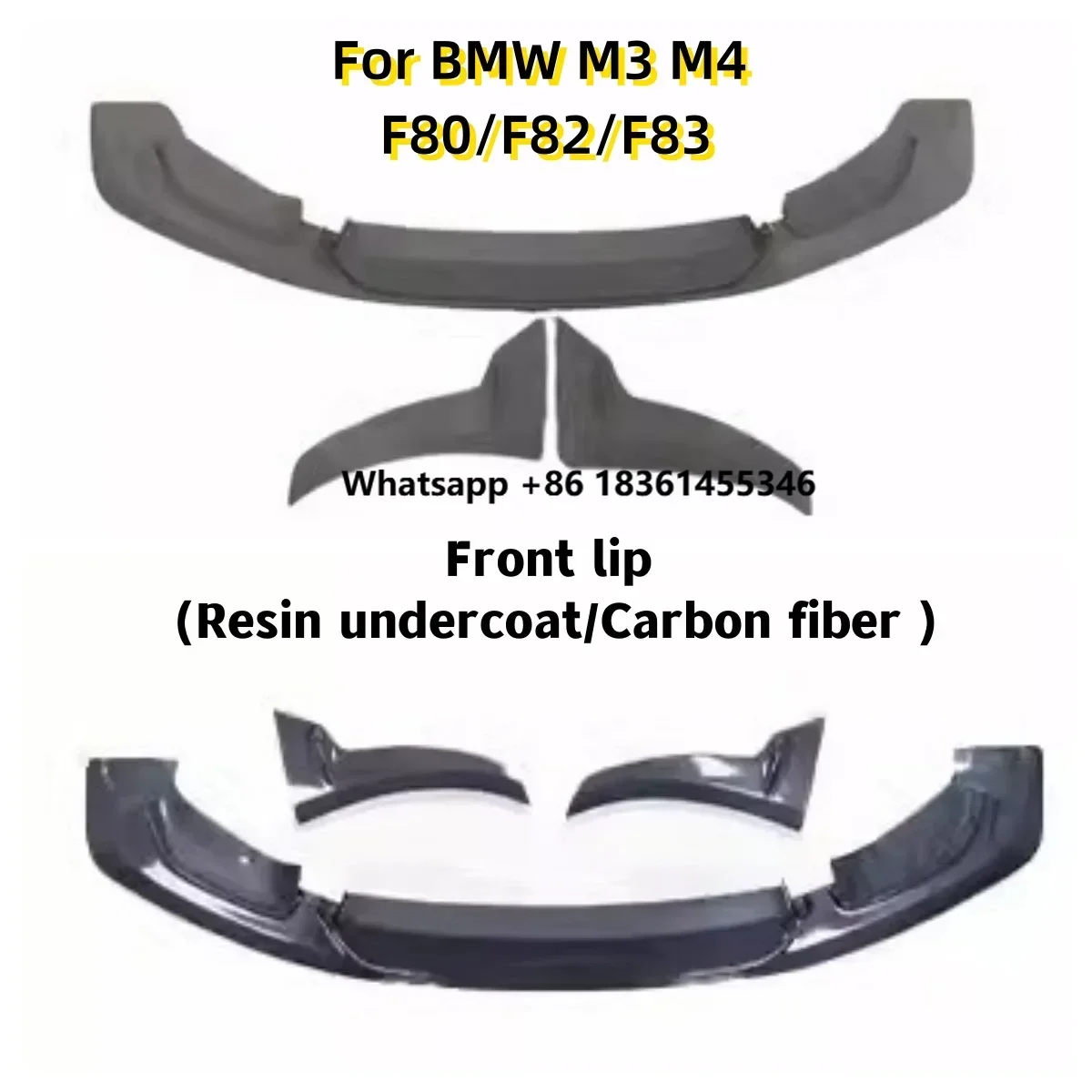 

for M3 M4 F80 F82 F83 modified Carbon fiber Resin Auto small surround Front shovel Body kit Car Accessories
