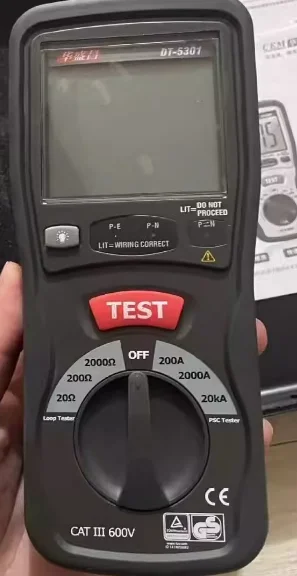 CEM DT-5301 حلقة اختبار المقاومة التيار المتناوب والتيار المستمر جهاز اختبار مقاومة الجهد DT-5301 الخلفية عرض الدقة العددية