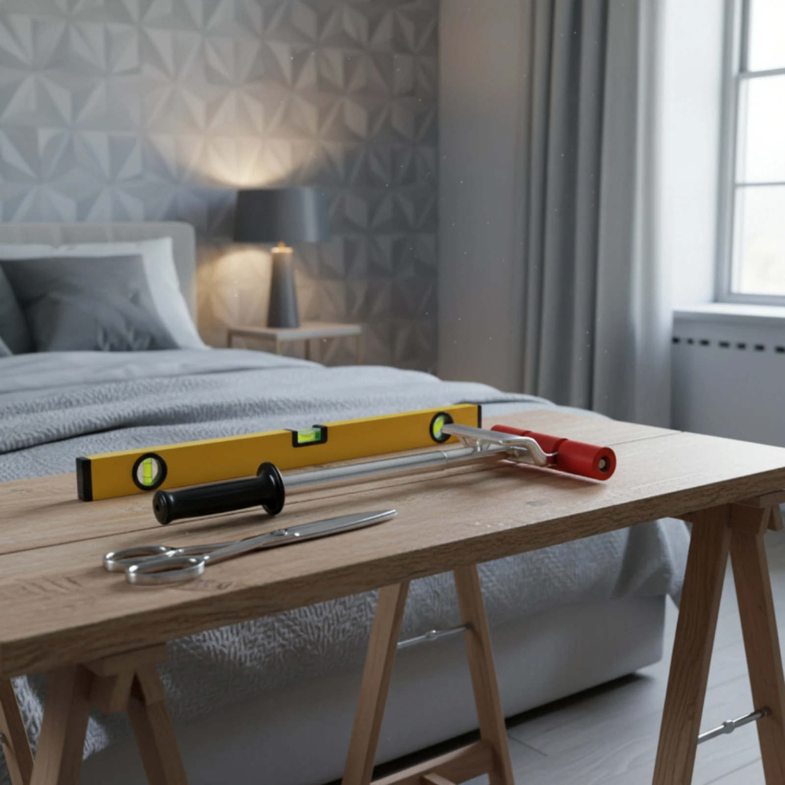 Telescopic Floor Roller Metal Shaft Surface Tool for Interior Wall Work