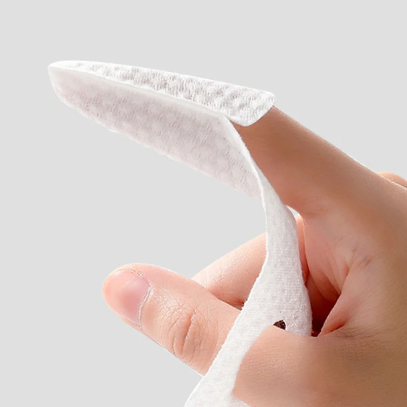 32/64/128 قطعة الطفل منظف الفم غطاء الاصبع فرشاة أسنان الطفل غير المنسوجة النسيج اللسان غسل رعاية صحة أسنان الطفل #3