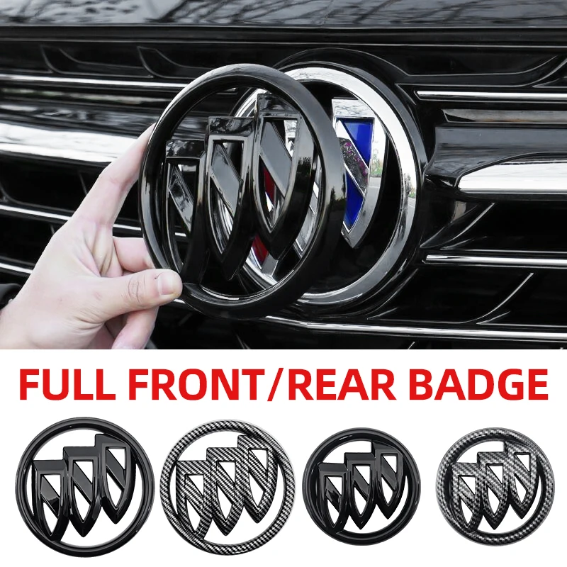 Para Buick Excelle GT Envision LaCrosse Regal Verano GL6, 2 piezas, cubierta de emblema para parrilla delantera de coche, insignia para maletero trasero, accesorios para automóvil
