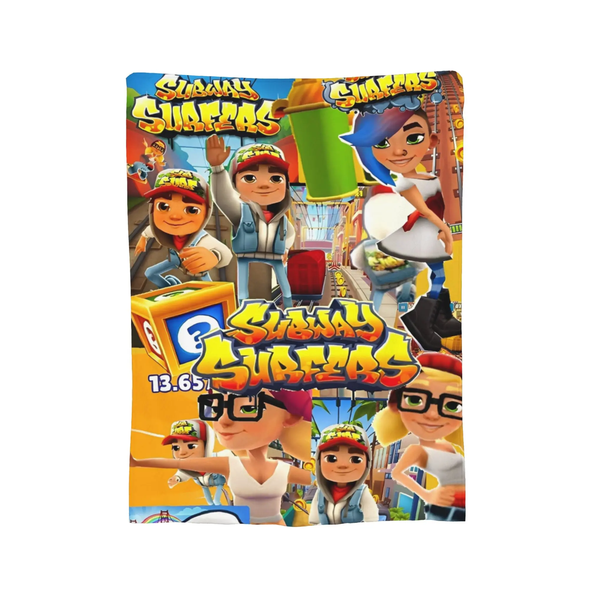 بطانية مطبوعة لعبة فيديو لمترو الأنفاق للرجال والنساء، بطانيات مريحة فائقة النعومة للسرير مقاس 50 × 60 بوصة، مقاسات متعددة #2