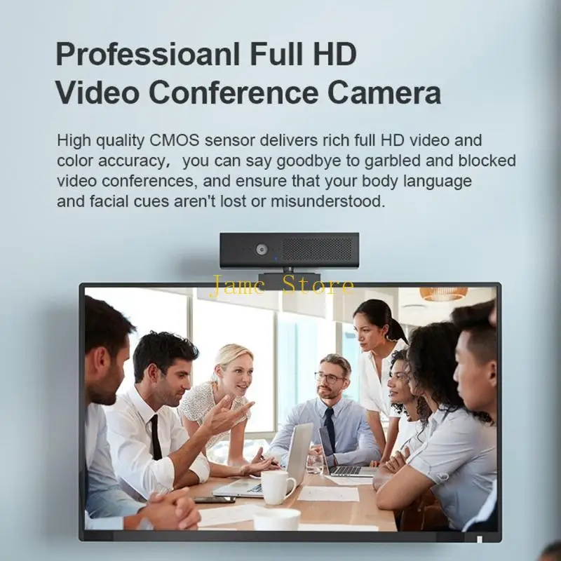 LX0B 1080P Webcam Camera Drive-free with Mic and Privacy Cover 4 Noise Reduction Micr