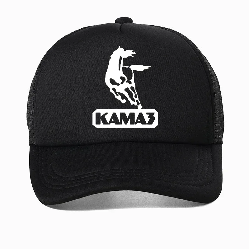 

Russia car Kamaz Print Baseball Cap High Quality Adjustable Snapback hat Men Women Mesh Breathable Trucker hats Casquette