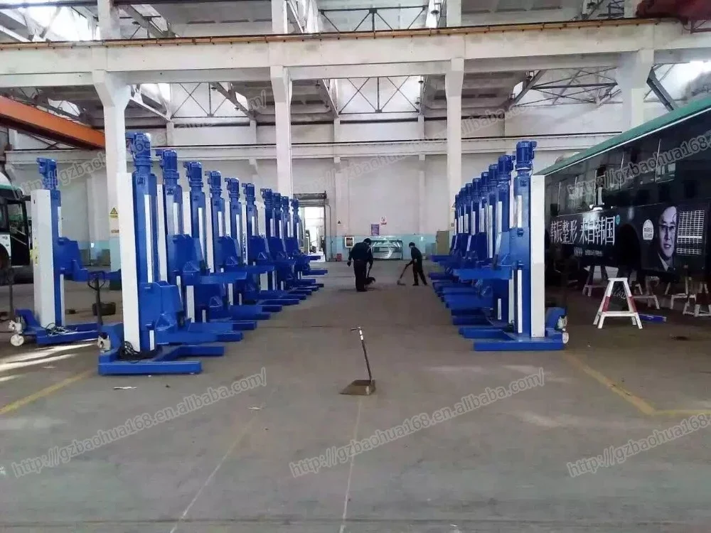 Baohua Movable 4-post Bus Lift Used Wheel Alignment Lift From Manufacturer Car Lifter Price Four Post 20/30T