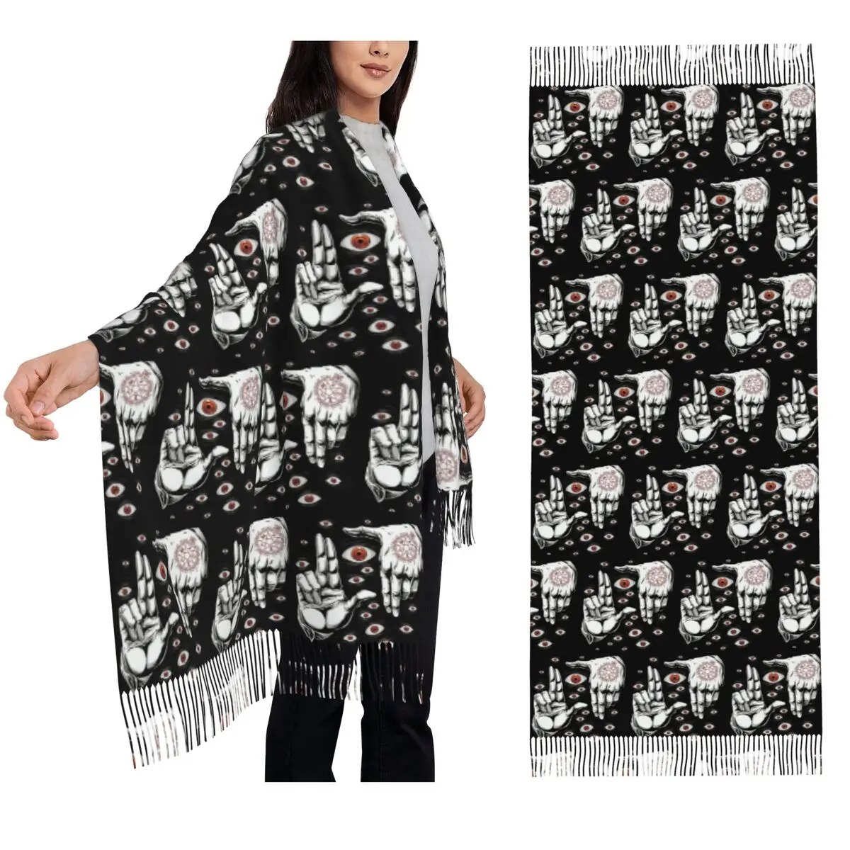 

Alucard Hellsing манга шарф шарфы с кисточками для женщин мягкие теплые шали и накидки длинная осенне-зимняя шаль накидка