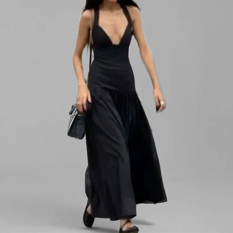 

TOY-2025Spring New Women's Fashion Elegant Strap DressVHigh Waist Strap Dress with Mid-Length Vest for Women