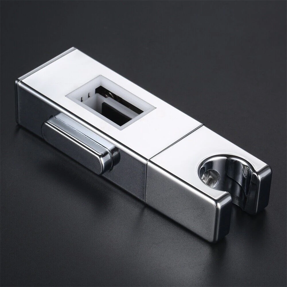 No Looseness Bathroom Chrome Plated ABS Bracket Adjust Slider Bracket Angle Height Point Rectangle Place Point