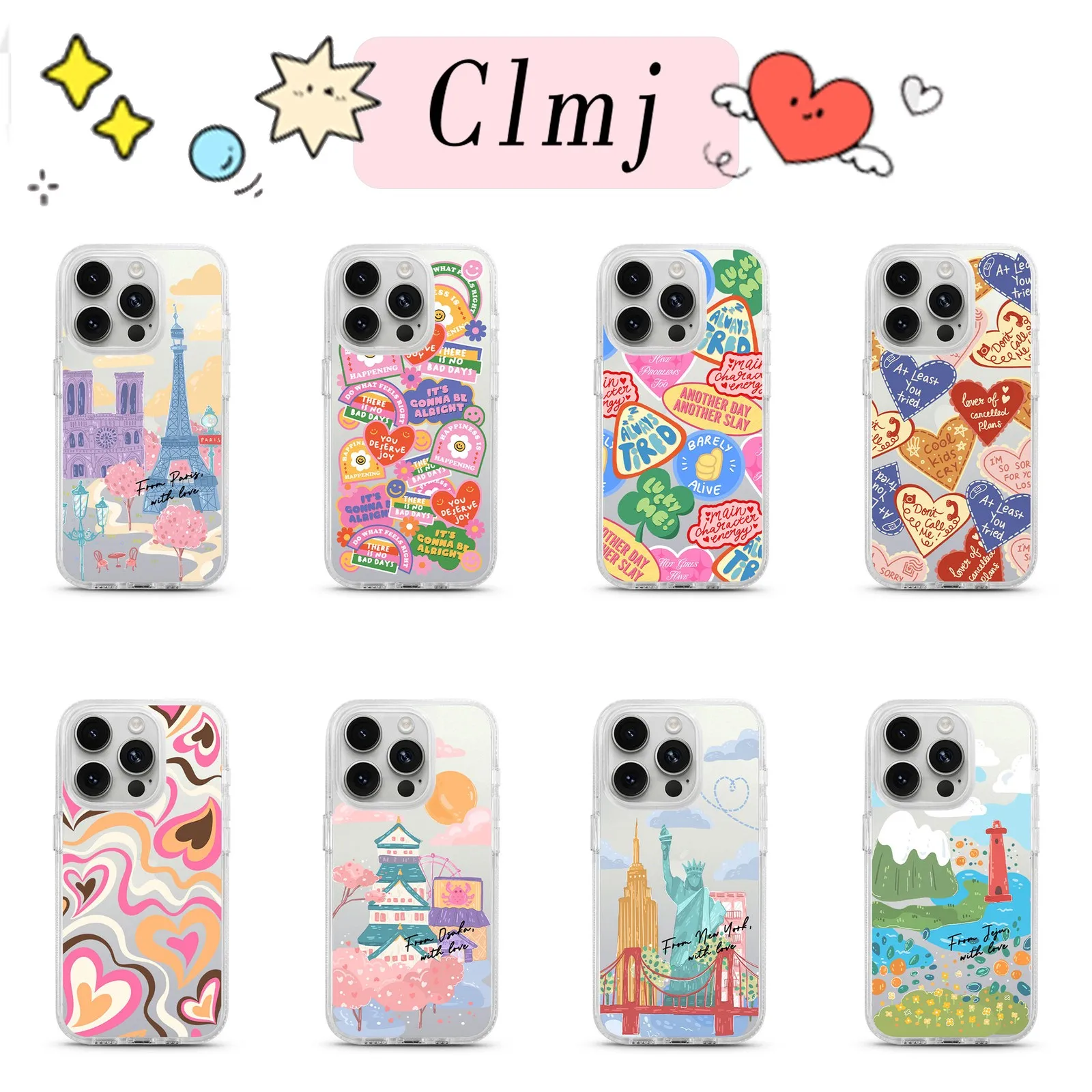 Cartoon Collage Phone Case For Samsung Galaxy S26 S25 S24 S23 S22 S21 S20 FE Note20 Edge Plus Ultra Lite 5G Clear Cover