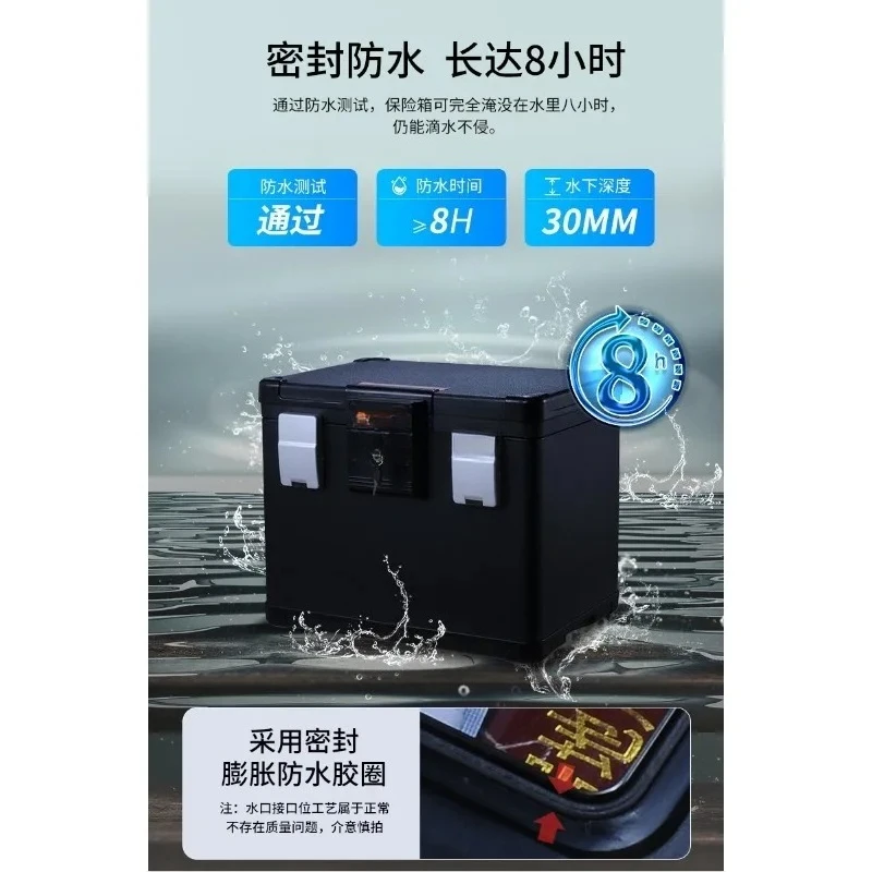 مكتب منزلي صغير مقاوم للحريق مقاوم للماء قفل مفتاح ميكانيكي غير مرئي صندوق إيداع آمن للتخزين السميك