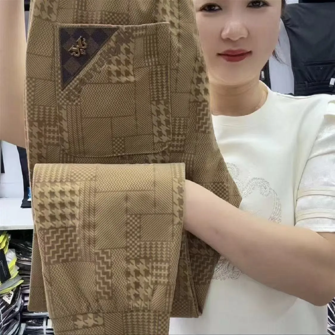 

Модные брендовые мужские повседневные брюки с эластичными манжетами, облегающие брюки-карго на заказ, молодежные летние модные прямые джинсы