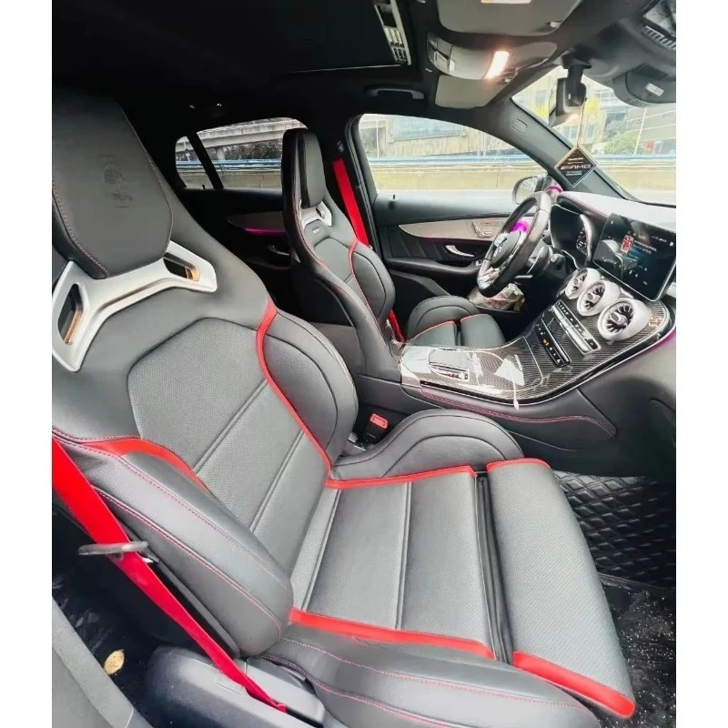 For Benz A45 CLA45 W176 W177  Recaro Black Leather Bucket Seats Front Double-Row Heated Seats Modified Car Seats