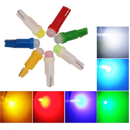 차량용 내구성 계기등 전구, T5 206 W1.2W Cob Led 계기등, 인테리어 액세서리, 범용 표시기 전구, 500 개 