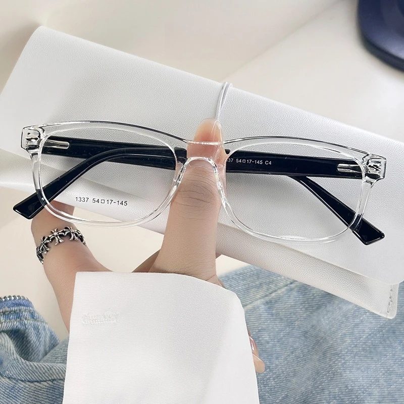 

EYORA Retro Small Frame Square TR90 Reading Glasses Anti Blue Light Myopia and Hyperopia Photochromic Prescription Eyewear Lens