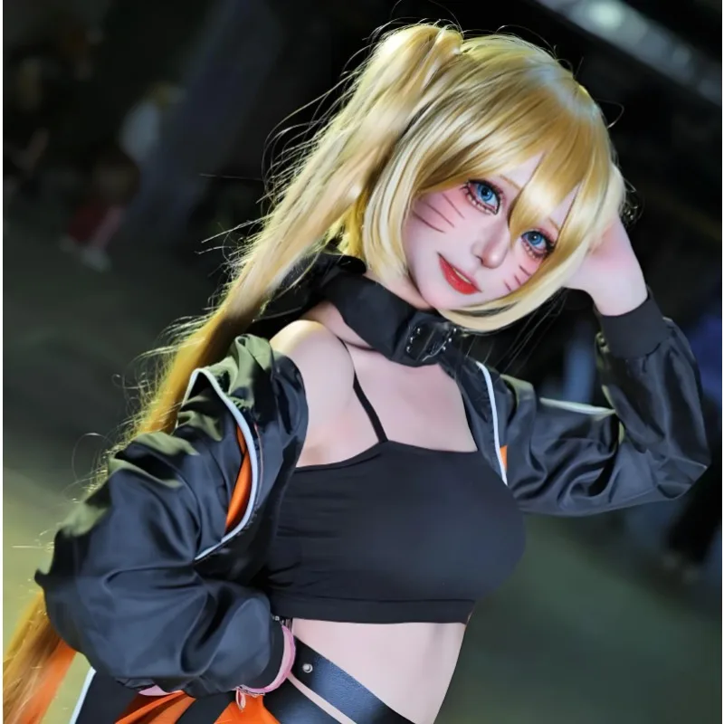 Anime Uzumaki Cosplay Costume Women Uniform Sexy Suits Coat Clothing Accessories Set Game Carnival Party Dress Up Girl Outfits
