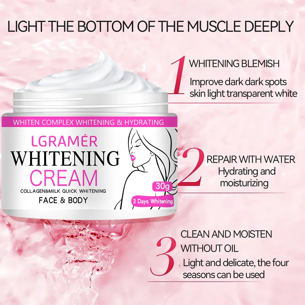 Face Body Brightening Cream Neck Knee Buttocks Thigh Underarm Inner Lightening Lotion Feminine Nourishing Dark Skin Care Cream