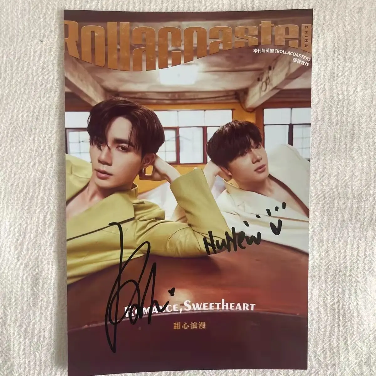 Pai tailandês estrela net james, 6 polegadas assinatura foto, não impresso como presente para amigos, coleção pessoal