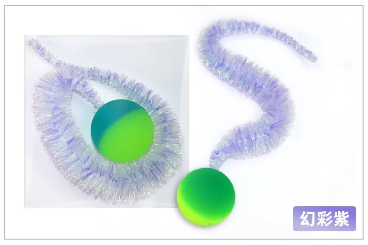 1/5/10PCS Cat interactive toys Tickle Cat Colorful bouncing ball Pet supplies Puzzle teasing indoor cat caterpillar elastic toy